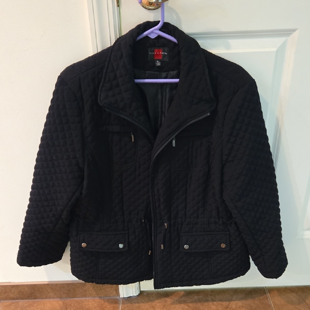 Womens Black Quilted Jacket